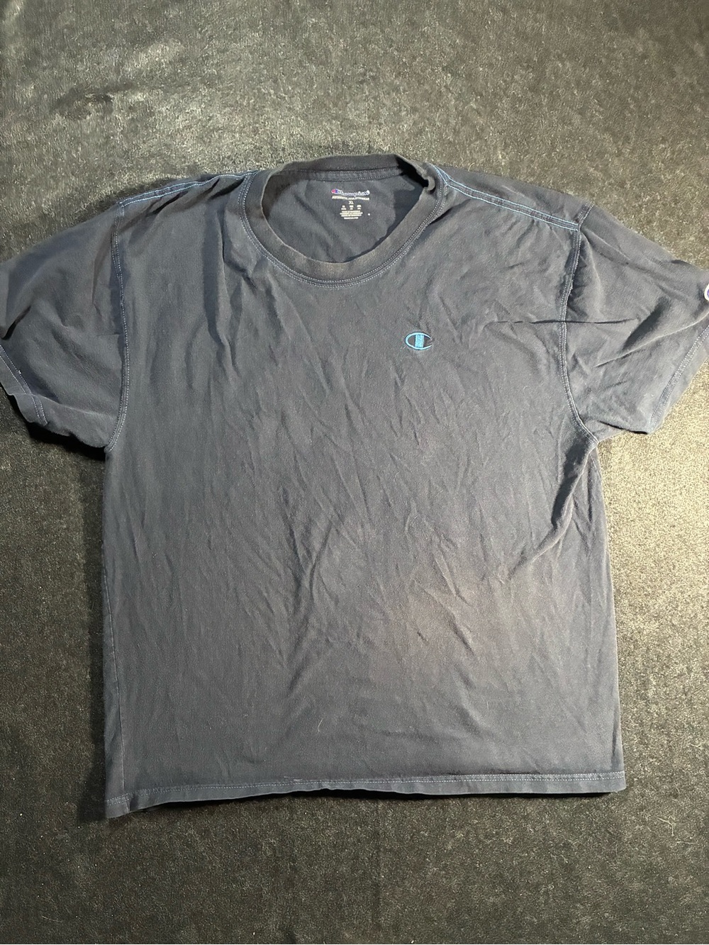 Champion Men’s Navy Logo Crewneck T-Shirt